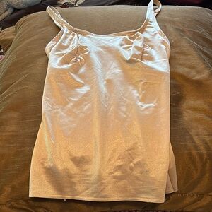 Ruby Ribbon White Sleeveless Fitted Camisole